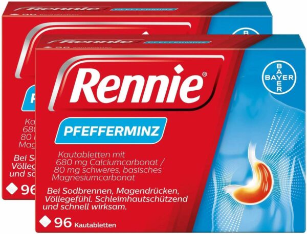 Rennie Pfefferminz 2 x 96 Kautabletten