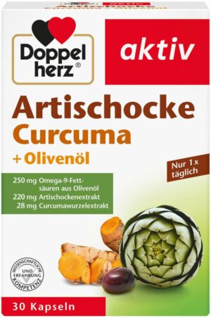 Doppelherz Artischocke + Olivenöl + Curcuma Kapseln 30 Kapseln