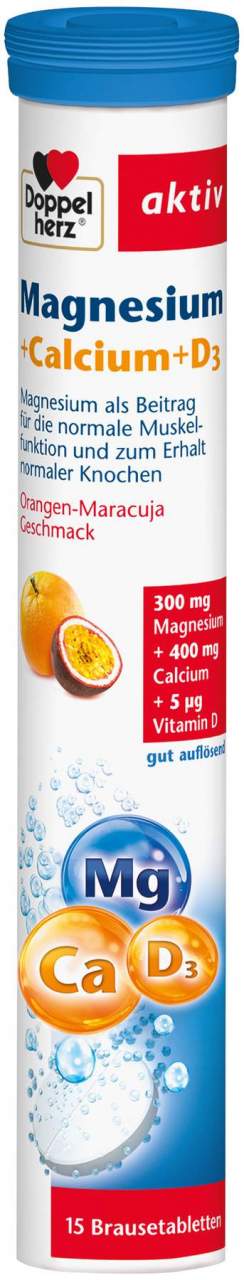 Doppelherz Magnesium + Calcium + D3 15 Brausetabletten