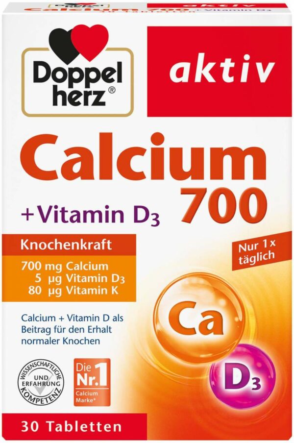 Doppelherz Calcium 700 + Vitamin D3 30 Tabletten