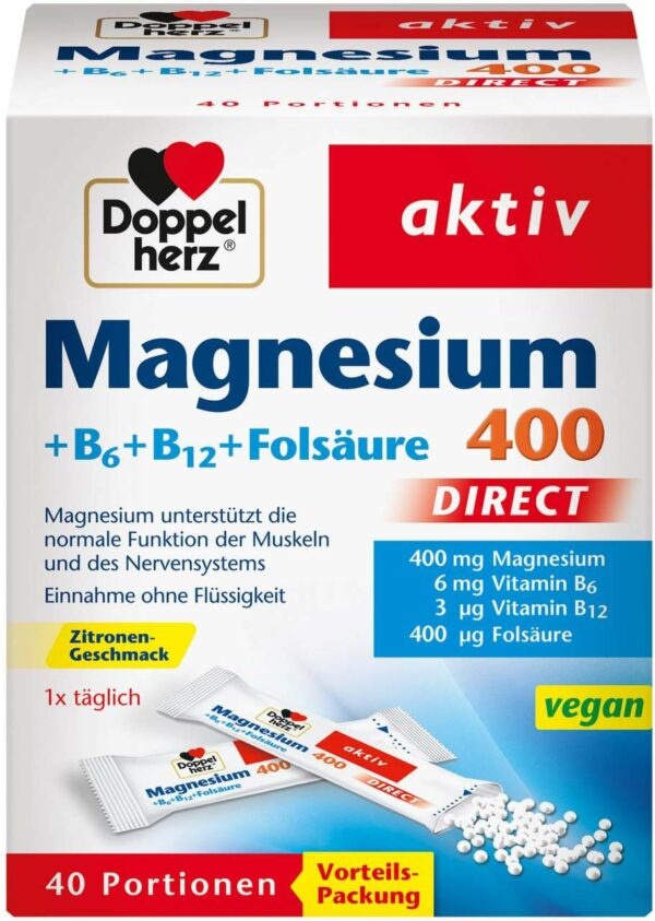 Doppelherz Magnesium+B Vitamine 40 Direct Pellets