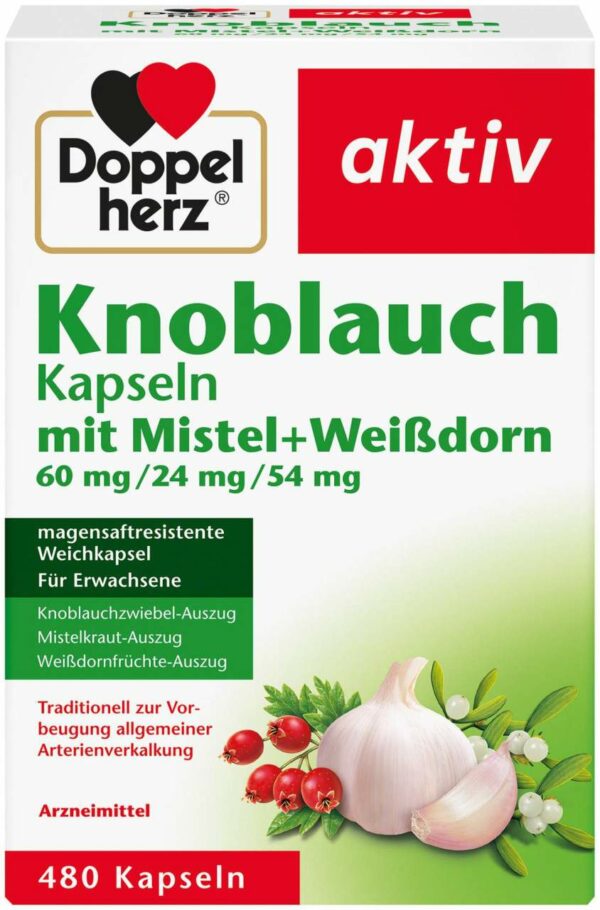 Doppelherz Knoblauch Kapseln mit Mistel + Weißdorn 480 Stück