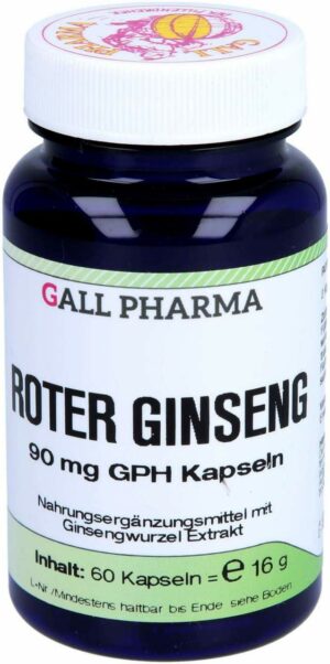 Roter Ginseng 90 mg Gph 60 Kapseln