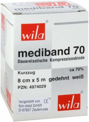 Mediband 70 Kurzzugbinde 8 cm X 5 M Weiß 1 Binde