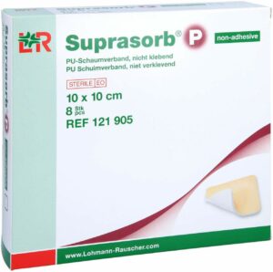 Suprasorb P Pu-Schaumv.Nicht Klebend 10 X 10 cm 8 Stk