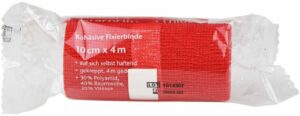 Dracoelfi Haft Color Fixierbinde 10 cm X 4 M Rot 1 Stück