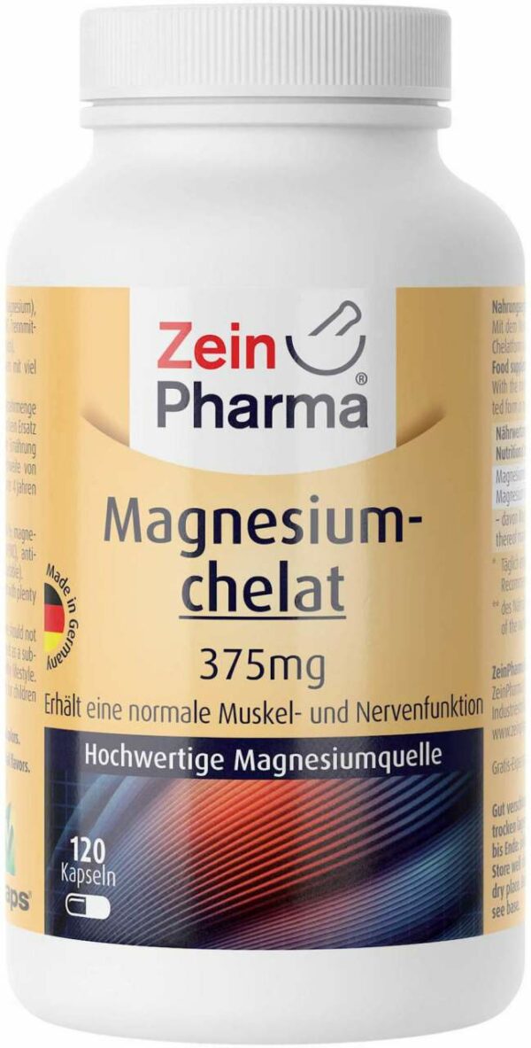 Magnesium Chelat Hoch Bioverfügbar 120 Kapseln