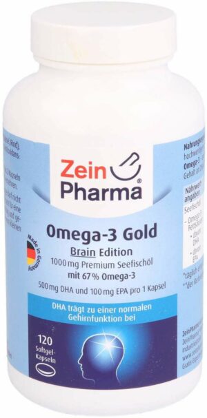 Omega 3 Gold Gehirn Dha 500mg Epa 100 mg 120 Softgel Kapseln
