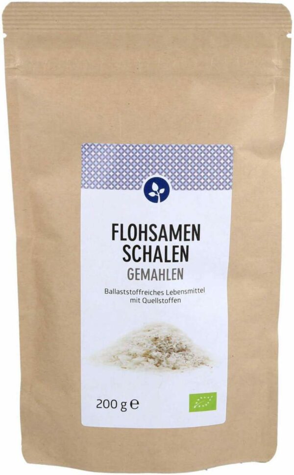 Flohsamenschalen Gemahlen Bio 200 G Pulver