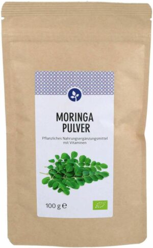 Moringa 100 % Blattpulver Bio 100 G Pulver