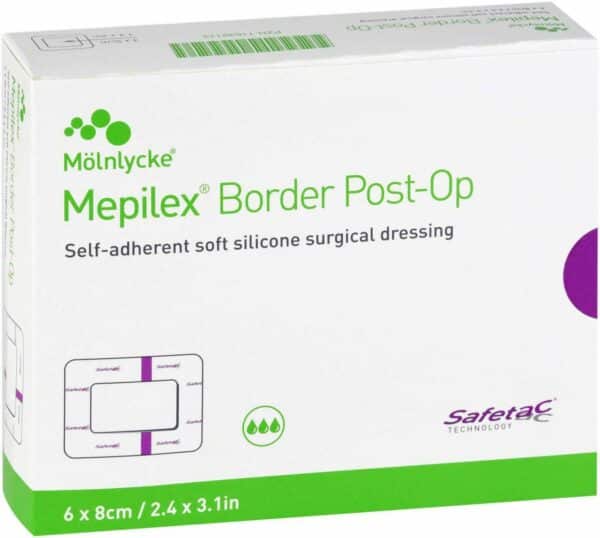 Mepilex Border Post-Op Schaumverband Haftend 6 X 8 cm 10 Stück