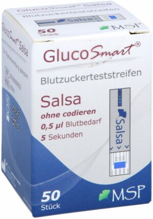 Glucosmart Salsa Blutzuckerteststreifen Dose 50 Stück