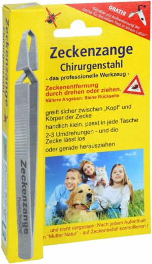 Zeckenzange Chirurgenstahl Geriffelt 1 Stück