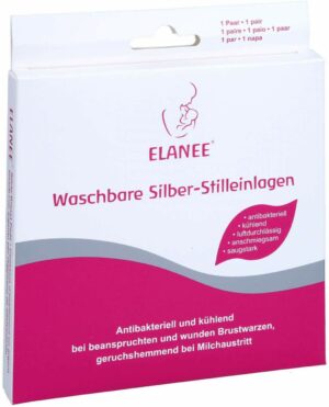 Elanee Stilleinlagen Silber Waschbar 2 Stk