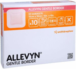 Allevyn Gentle Border 10 X 10 cm Schaumverband 10 Stück