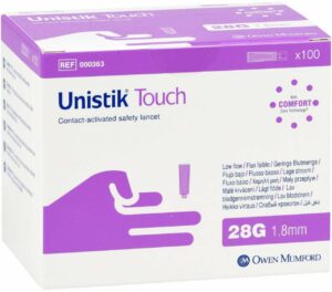 Unistik Touch 28 G Sicherheitslanzetten 100 Stück