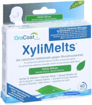 Oracoat Xylimelts Hafttabletten Milde Minze 40 Stk