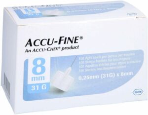 Accu Fine Sterile Nadeln F.Insulinpens 8 mm 31 G 100 Stk