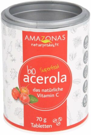 Acerola 100 % Bio Natürliches Vit. C 70 G Lutschtabletten