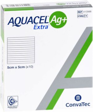 Aquacel Ag+ Extra 5 X 5 cm Kompressen