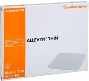 Allevyn Thin 10 X 10 cm Dünne Wundauflage 5 Stück