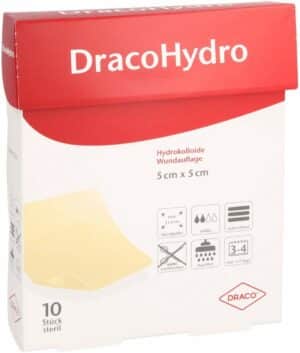 Dracohydro Hydrokoll. Wundauflage 5 X 5 cm 10 Stück