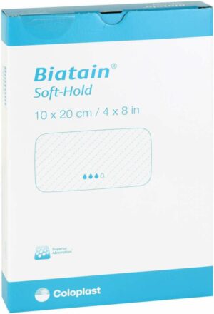 Biatain Schaumverband 10 X 20 cm Sanft Haftend 5 Stück