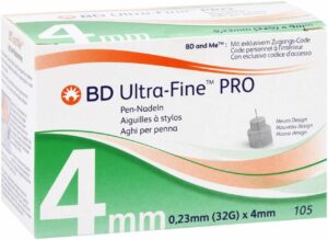 Bd Ultra-Fine Pro Pen-Nadeln 4 mm 32 G 0