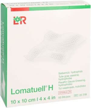 Lomatuell H Salbentüll 10 X 10 cm Steril 50 Stück