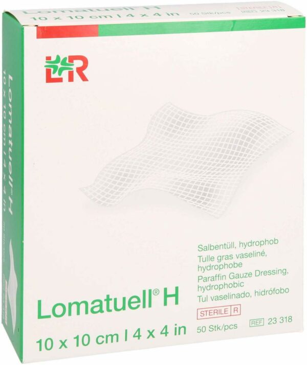 Lomatuell H Salbentüll 10 X 10 cm Steril 50 Stück