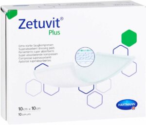 Zetuvit Plus Extrastarke Saugkompressen Steril 10 X 10 cm 10 Stück