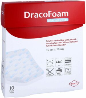 Dracofoam Infekt Haft Sensitiv Wundauf. 10 X 10 cm 10 Stück
