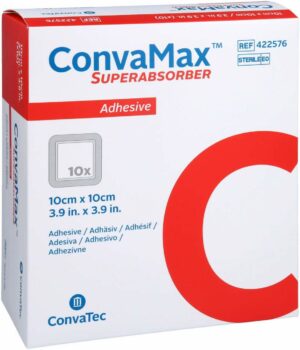 Convamax Superabsorber Adhäsiv 10 X 10 cm 10 Stück