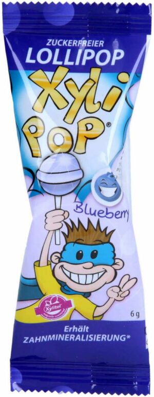 Miradent Xylipop Lolli Zahnpflegelolli Blaubeere 1 X 6 G