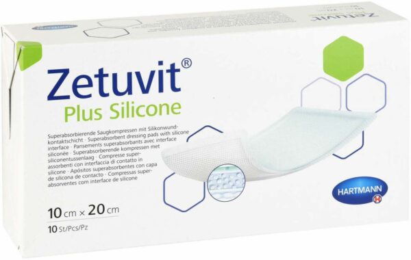 Zetuvit Plus Silicone Steril 10x20 cm