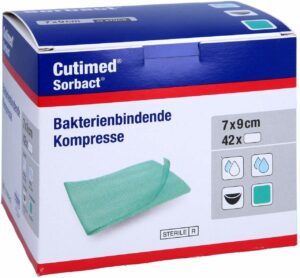 Cutimed Sorbact Kompressen 7 X 9 cm 42 Stück