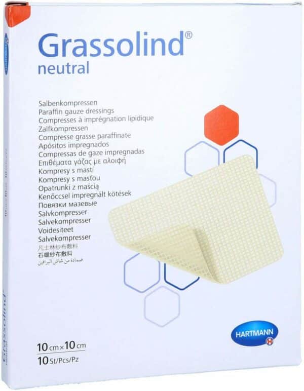 Grassolind Salbenkompressen 10 X 10 cm Steril 10 Stück