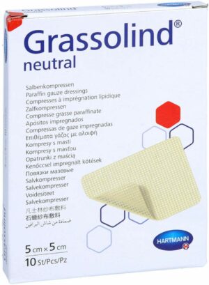 Grassolind Salbenkompressen 5 X 5 cm Steril 10 Stück