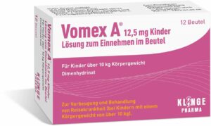 Vomex A 12.5 mg Kinder Lösung zum Einnehmen 12 Beutel