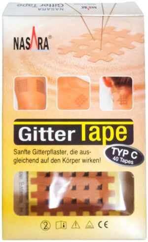 Nasara Gitter Tape Type C 44x52 mm 20x2 Pflaster