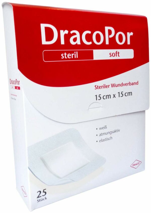 Dracopor Wundverband 15 X 15 cm Steril 25 Stück