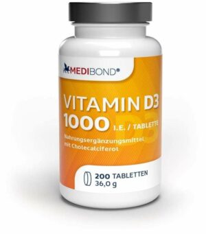Vitamin D3 1.000 I.E. Medibond 200 Tabletten