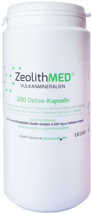 Zeolith Med 200 Detox-Kapseln 200 Stück