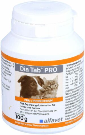 Dia Tab Pro Kautabletten F.Hunde Katzen 100 G