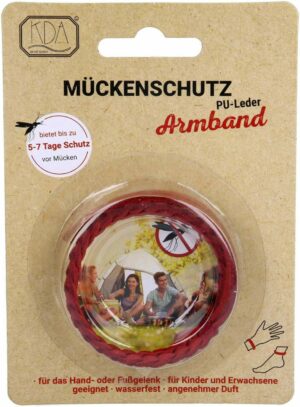 Mückenschutz Armband Pu Leder Rot Kda 1 Stück