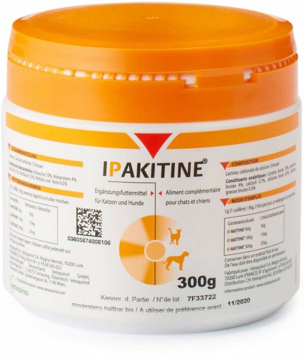 Ipakitine Ergänzungsfutterm.Pulver F.Hunde Katze 300 G