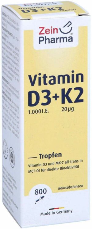Vitamin D3+k2 Mk-7 Tropfen Z.Einnehmen Hochdosiert 25 ml