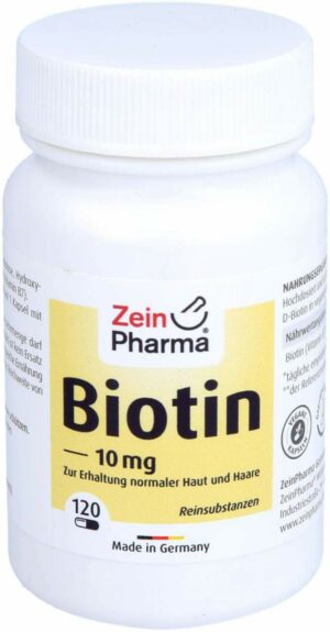 Biotin 10 mg Hochdosiert 120 Kapseln