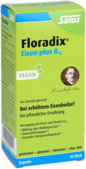 Floradix Eisen Plus B12 Vegan 40 Kapseln
