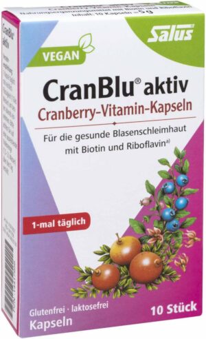 Cranblu Aktiv Cranberry-Vitamin-Kapseln Salus 10 Stück